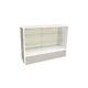 White Wood Full Vision 48 Inch Display Showcase with Adjustable Shelving