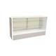White Wood Full Vision 70 Inch Display Showcase with Adjustable Shelving