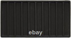 Wholesale Lot of 6 Glass Top Black 10 Slot Jewelry Collectibles Display Cases