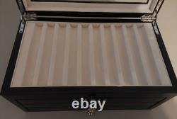 Wooden 40 Slot Pen Box Display. See pics