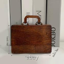 Wooden Suitcase-Style Display Case for Crystal Collectibles Home Decor Ornament