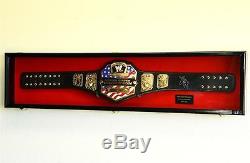 Wwe Wwf Wrestling Championship Adult Size Belt Display Case Frame Cabinet Box