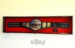 Wwe Wwf Wrestling Championship Adult Size Belt Display Case Frame Cabinet Box