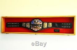 Wwe Wwf Wrestling Championship Adult Size Belt Display Case Frame Cabinet Box