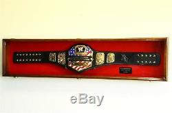 Wwe Wwf Wrestling Championship Adult Size Belt Display Case Frame Cabinet Box