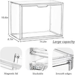 X-Large Acrylic Display Case Set Stackable Storage for Collectibles (5 Pack)
