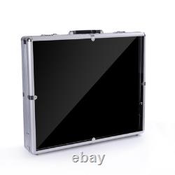 XL Lockable Aluminum Card Display Box Acrylic Trade Showing Case for TCG Jewelry