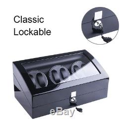 XTELARY 3 Motors Automatic Rotation 6+7 Watch Winder Storage Case Display Box