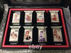 Zippo Lighter Sexy Pin-up Set Stunning Set New With Boxes And Display Case